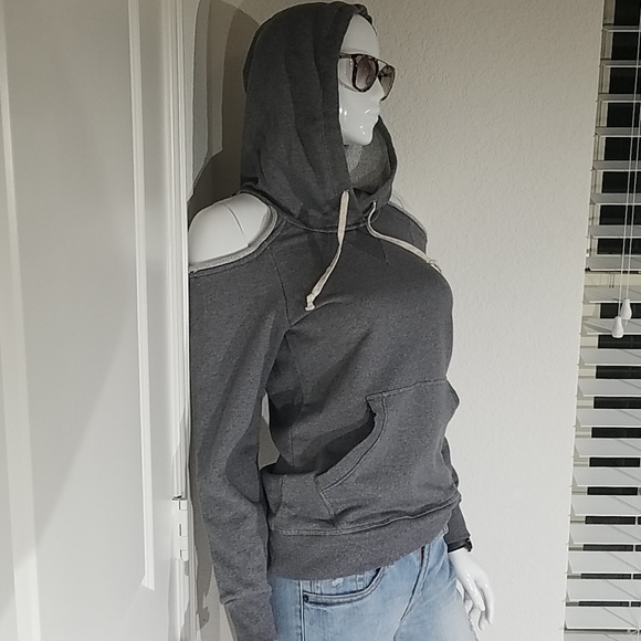 Jake & Rae Cold Shoulder Sweat Shirt - Picture 7 of 8